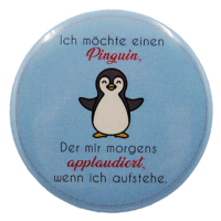 Applaudierender Pinguin Button
