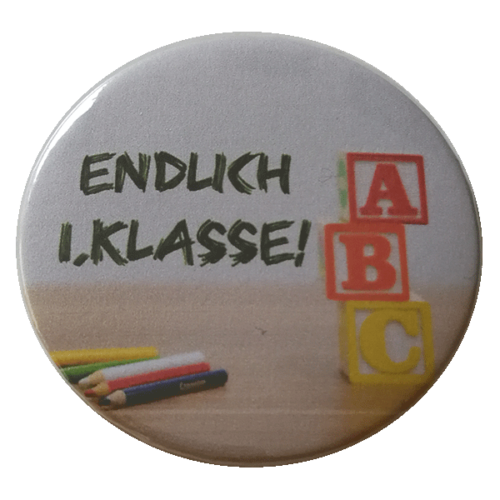 Endlich 1. Klasse Button 59mm